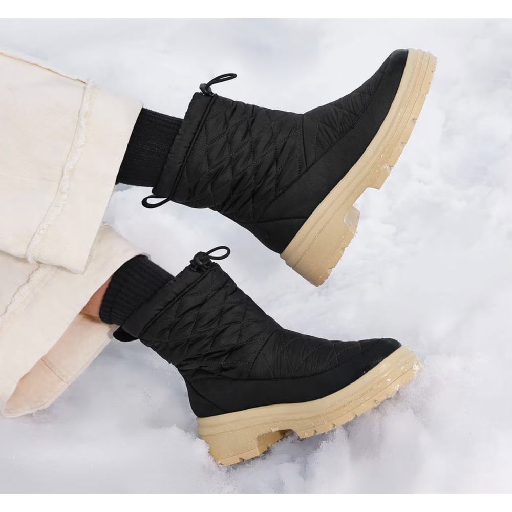 Vivaia Theo Quilted‎ Boots Waterproof PufferTherm Mid-Calf Womens 6.5 EU 37 Warm